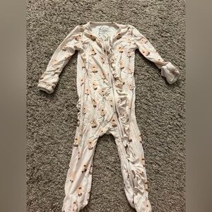 Caden Lane Floral Ruffle sleeper 6-9 months